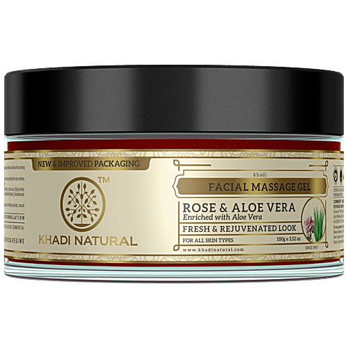 Buy Khadi Natural Herbal Rose & Aloevera Facial Massage Gel Online at