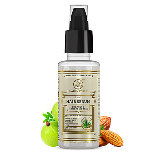 Khadi Natural Hair Serum - Removes Roughness & Frizz, 50 ml  SLS & Paraben Free