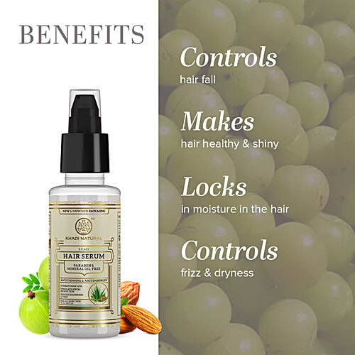 Khadi Natural Hair Serum - Removes Roughness & Frizz, 50 ml  SLS & Paraben Free