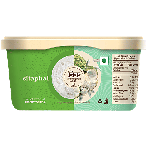 Nic Sitaphal Ice Cream, 500 ml  Medium Fat ice cream