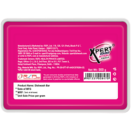 Xpert Dishwash Bar, 500 g (Get Free Scrub) 
