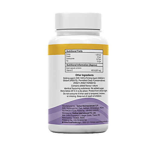 Buy PureFoods Vitamin E Capsules Online at Best Price of Rs 1150 bigbasket