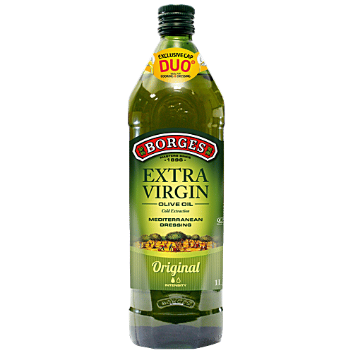BORGES Extra Virgin Olive Oil, 1 lt Glass Bottle 