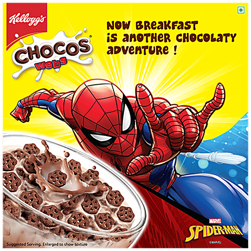Kellogg's Chocos Webs, 300 g Box Source of Fibre, High in Protein