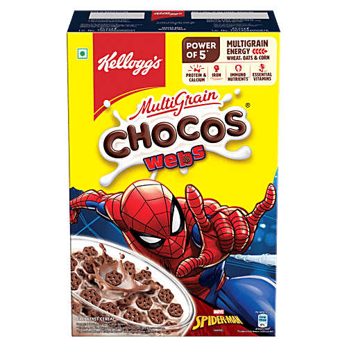 Kellogg's Chocos Webs, 300 g Box Source of Fibre, High in Protein