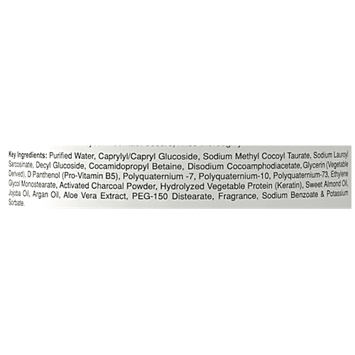 Wow Skin Science Hair Shampoo - Activated Charcoal & Keratin, 500 ml Bottle pH Balanced, No Sulphate