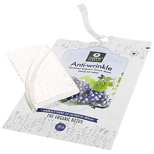 Organic Harvest Anti-Wrinkle Face Sheet Mask, 20 g  