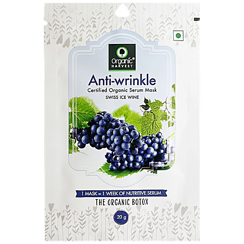 Organic Harvest Anti-Wrinkle Face Sheet Mask, 20 g  