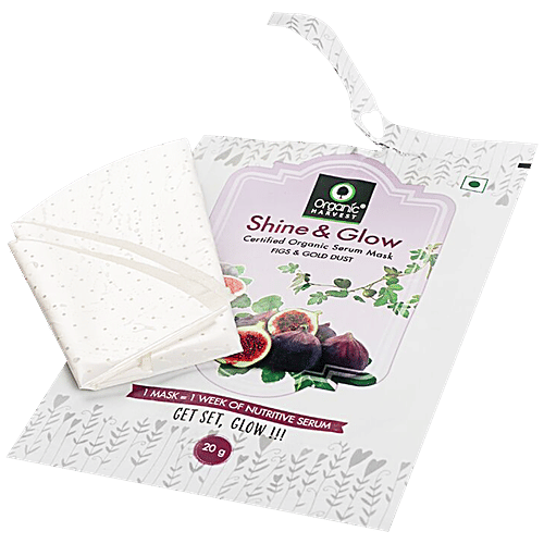 Organic Harvest Shine & Glow Face Sheet Mask, 20 g  