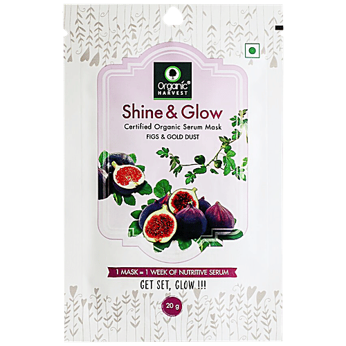 Organic Harvest Shine & Glow Face Sheet Mask, 20 g  