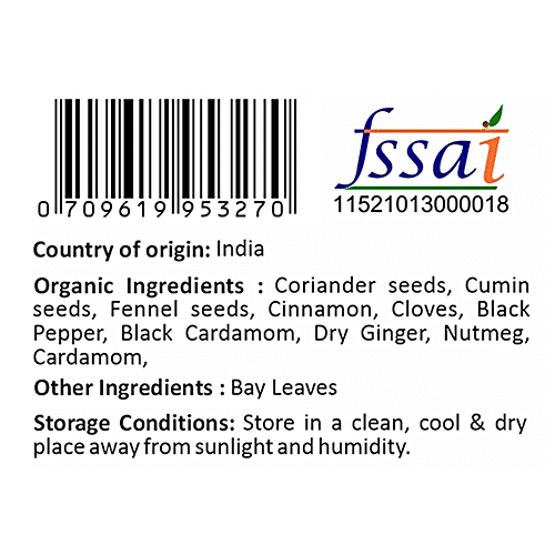 Earthon Organic Garam Masala Spice Blend, 100 g  No Artificial Color, No Preservatives