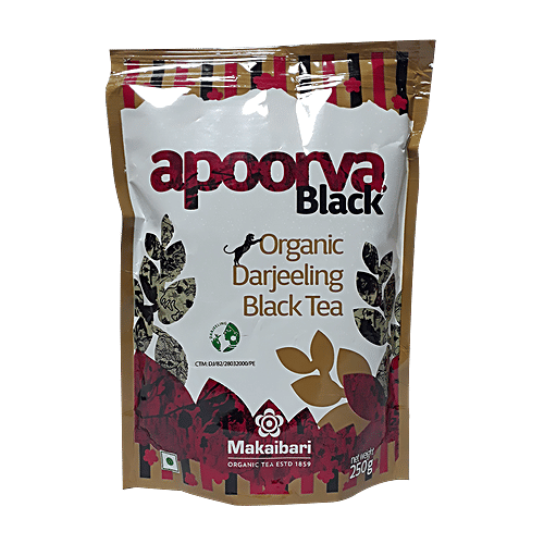 Makaibari Apoorva Black Organic Darjeeling Loose Leaf Black Tea, 250 g Pouch 