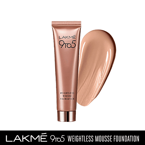 Lakme 9-To-5 Weightless Mousse Foundation, 25 g Bronzed Glow 