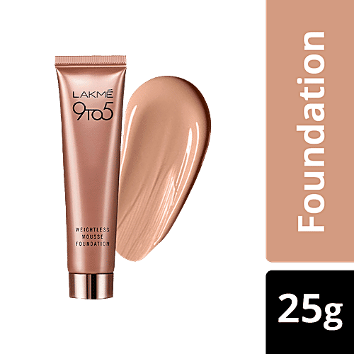 Lakme 9-To-5 Weightless Mousse Foundation, 25 g Bronzed Glow 