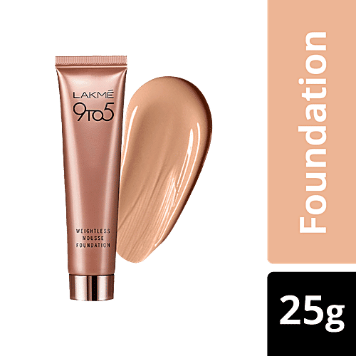 Lakme 9-To-5 Weightless Mousse Foundation, 25 g Caramel 