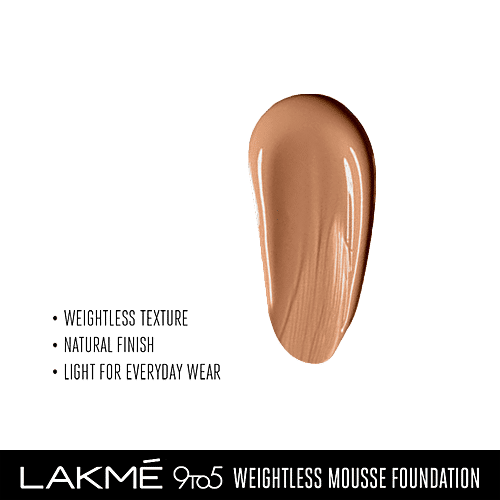 Lakme 9-To-5 Weightless Mousse Foundation, 25 g Walnut 