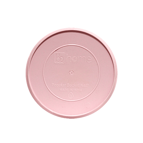 BB Home Popular Plastic Strip Bucket - Pink, 17 lt  