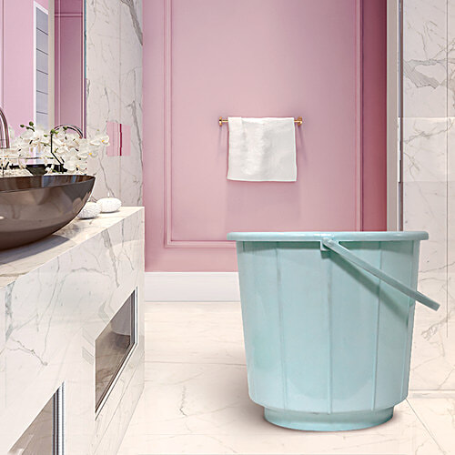 BB Home Popular Plastic Strip Bucket - Blue, 17 lt  