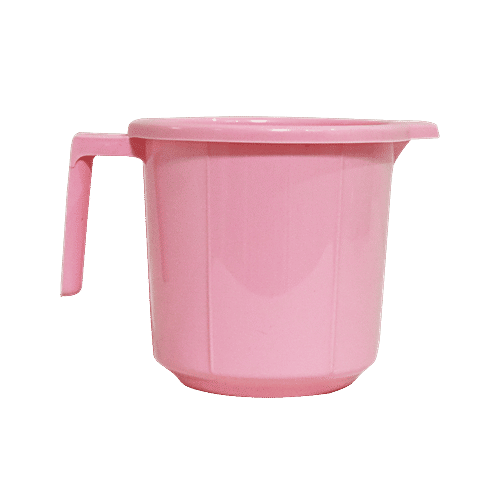 BB Home Popular Plastic Bathing Mug - Pink, 1.5 lt  