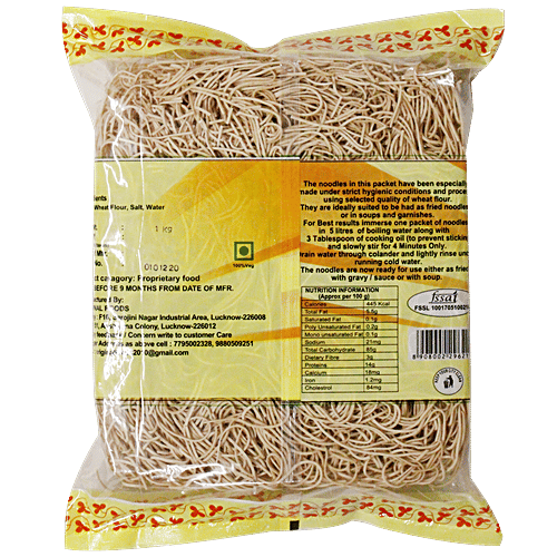 Kims Whole Wheat Atta Noodles, 1 kg Free From Additives, Zero Fat