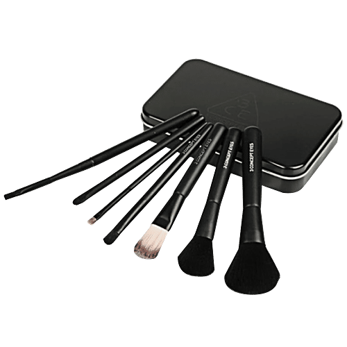 Bronson Professional Makeup Brush Set With Storage Box - Colour May Vary, 7 pcs  