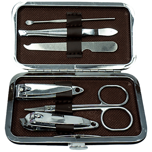 Bronson professional Manicure Pedicure Kit - Colour May Vary, 6 pcs  