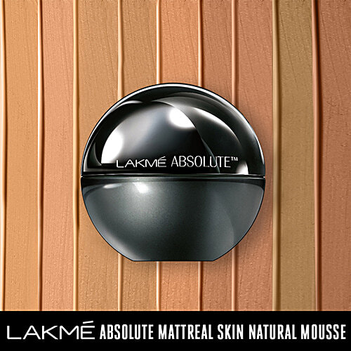 Lakme Absolute Skin Natural Mousse Mattreal Foundation - Medium Caramel, 25 g  