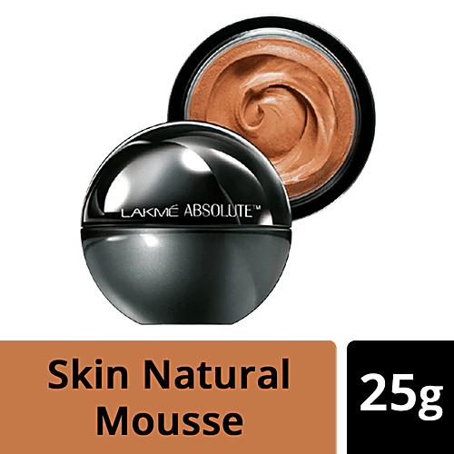 Lakme Absolute Skin Natural Mousse Mattreal Foundation - Medium Caramel, 25 g  