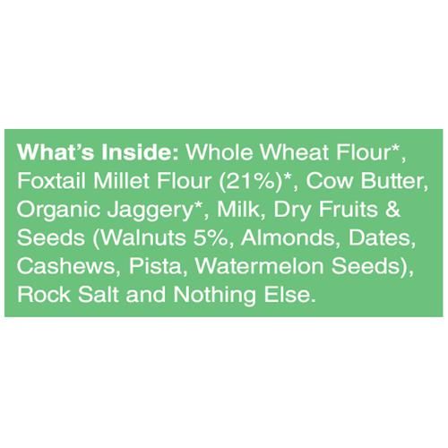 Early Foods Organic Foxtail Millet & Walnut Cookies - Pregnancy & Breast Feeding Snacks, 150 g  
