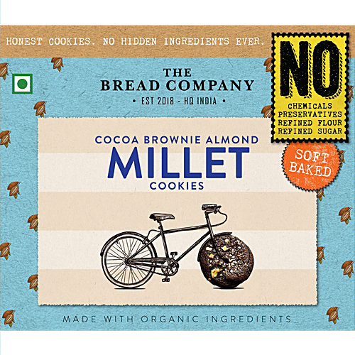 The Bread Company Cocoa Brownie Almond Millet Cookies, 160 g Box 