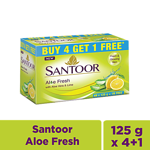 Buy Santoor Aloe Vera & Lime Soap Online at Best Price of Rs 179.10