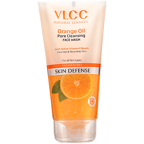 VLCC Tulsi Acne Clear Face Wash + Orange Oil Pore Cleansing Face Wash, 300 ml (Buy 1 Get 1) Paraben Free