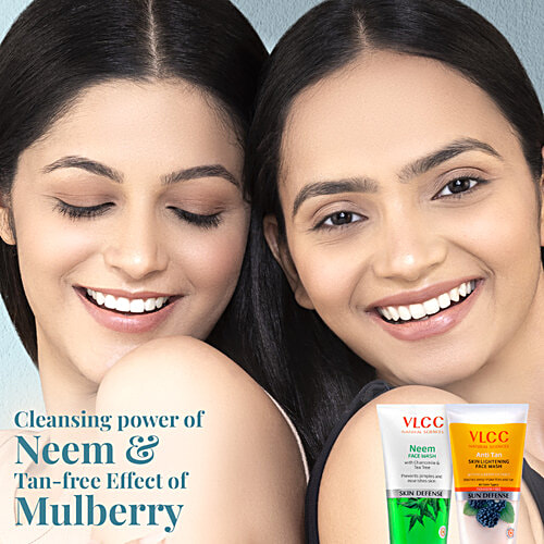 VLCC Neem Face Wash & Anti Tan Face Wash, 150 ml (Buy 1 Get 1) 