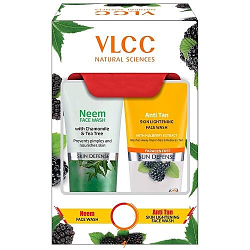 Buy VLCC Neem + Anti Tan Skin Lightening Face Wash with Chamomile