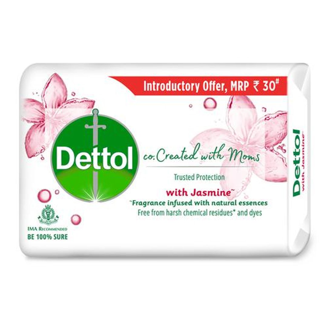 Dettol Co-Created with Moms Jasmine Soap, 75 g 
