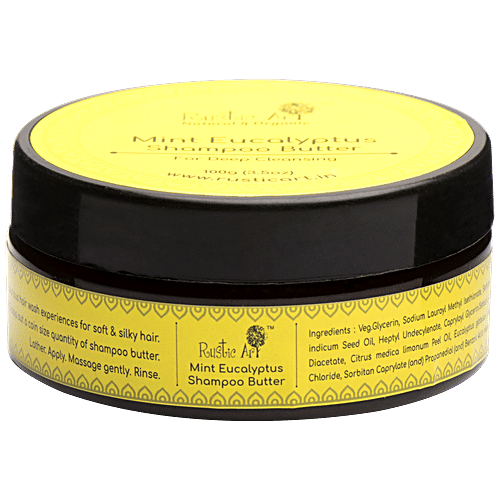 Buy Rustic Art Shampoo Butter Mint Eucalyptus, For Deep Cleansing