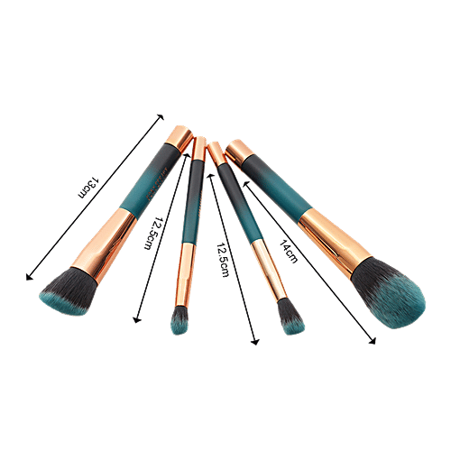 Pony Effect Makeup/Cosmetic Brush Set - Blue, BB1207, 4 pcs  