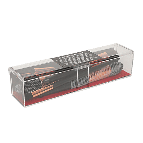 DP Makeup/Cosmetic Brush Set - Black, BB1208, 6 pcs  