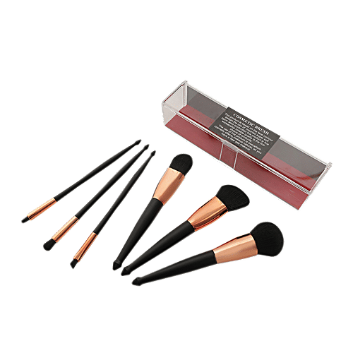 DP Makeup/Cosmetic Brush Set - Black, BB1208, 6 pcs  