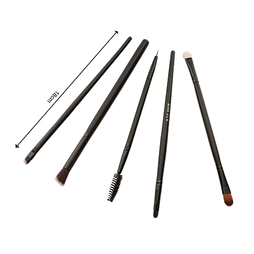 Beautiful Show Eye Makeup Brushes - Black, BB1209, 5 pcs  
