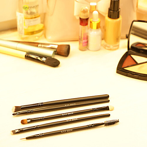 Beautiful Show Eye Makeup Brushes - Black, BB1209, 5 pcs  