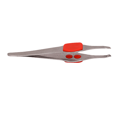 Baol Stainless Steel Tweezers - Red, B1220RED, 1 pc  