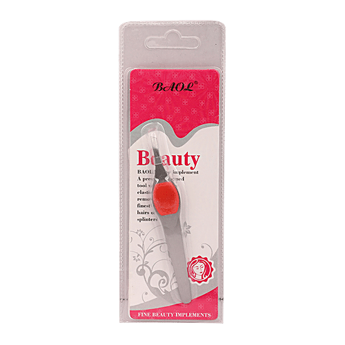 Baol Stainless Steel Tweezers - Red, B1220RED, 1 pc  