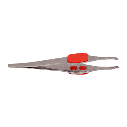Baol Stainless Steel Tweezers - Red, B1220RED, 1 pc  