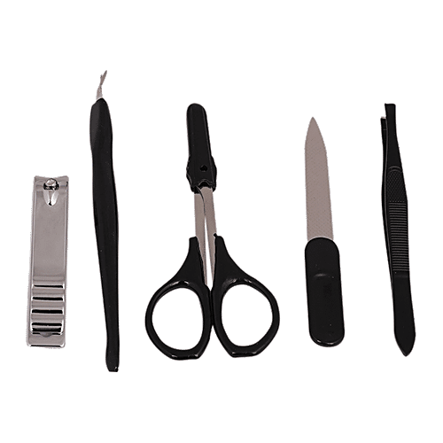 Baol Stainless Steel Manicure Set - Black, BB1225, 5 pcs  