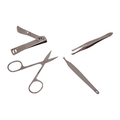 Baol Stainless Steel Manicure Set - Silver, BB1226, 4 pcs  