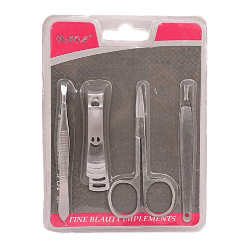 Baol Stainless Steel Manicure Set - Silver, BB1226, 4 pcs  