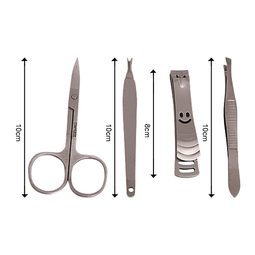 Baol Stainless Steel Manicure Set - Silver, BB1226, 4 pcs  