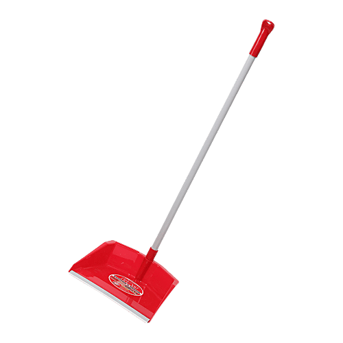 Liao Broom & Dustpan Combo - Nylon Bristles, Plastic With 2.9 Powder Coated Metal Rod, Red, C130020R, 2 pcs  Combo
