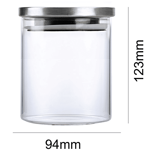 Buy Cello Stacko Glass Container/Jar with Steel Lid Transparent
